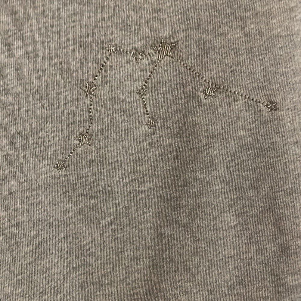 Gray cropped constellation sweatshirt - Picture 2 of 4